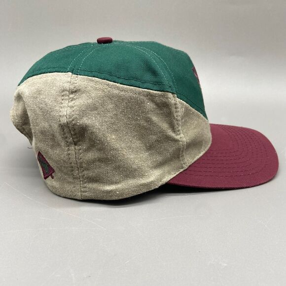 Vintage 90s SeaWorld Shamu Orca Snapback Hat Green Tan Burgundy Embroidered Logo - Picture 9 of 10